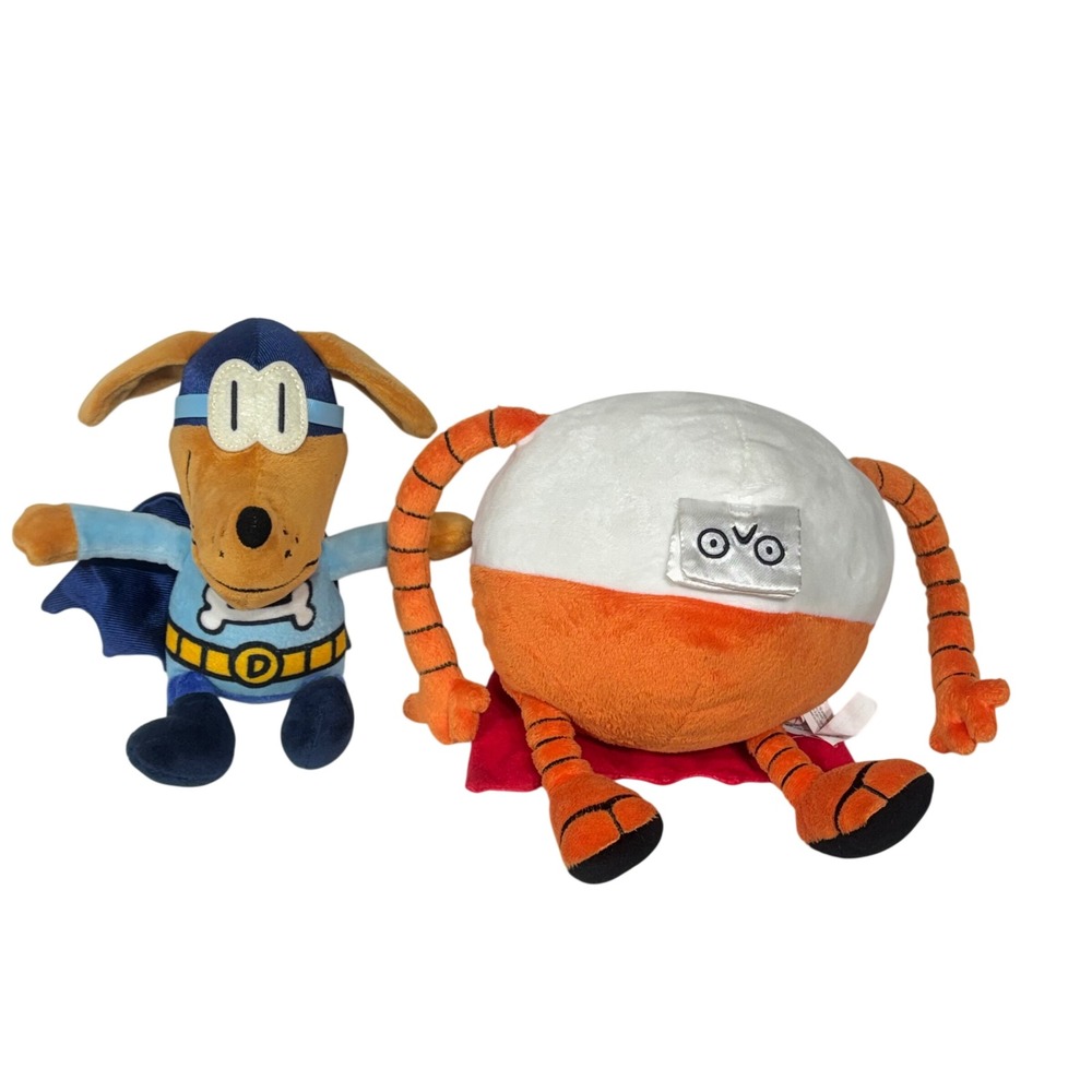 Dog Man and 80-HD Plush Set‎ Kids Toy Dav Pilkey Scholastic Plushies